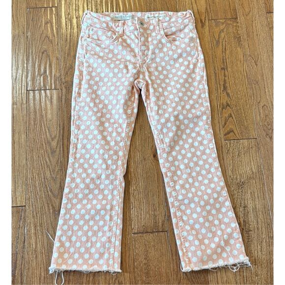 Anthropologie Pilcro the Leterpress polka dot high rise bootcut jeans 28 - Picture 4 of 14